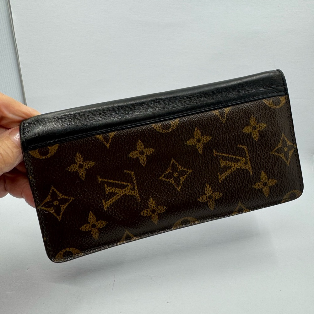 Louis Vuitton Macassar Portefeville Monogram Brazza Long Wallet Unisex 21106